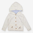 Cardigan Hooded White Peter Rabbit Blue Stripe 