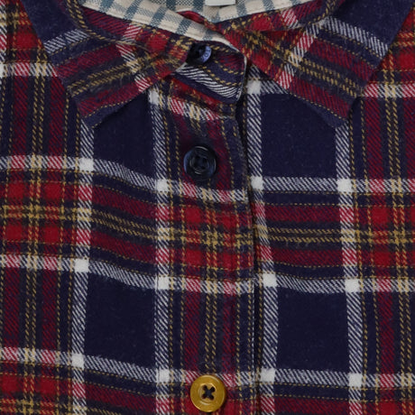 Boyfriend Check Shirt Purple Red Yellow Plaid Flan