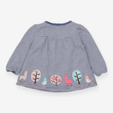 Blue Striped Llama Long Sleeve 
