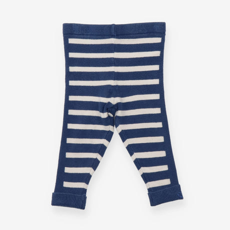 Leggings knit blue white stripe knit