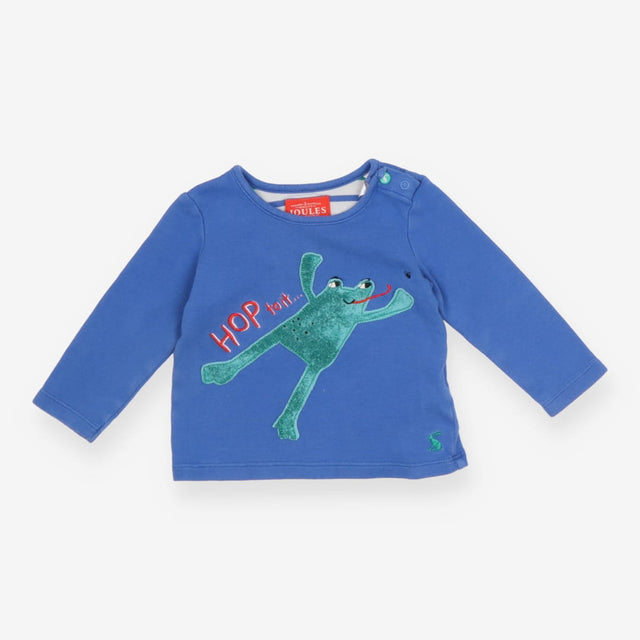 Blue long sleeve t-shirt with frog