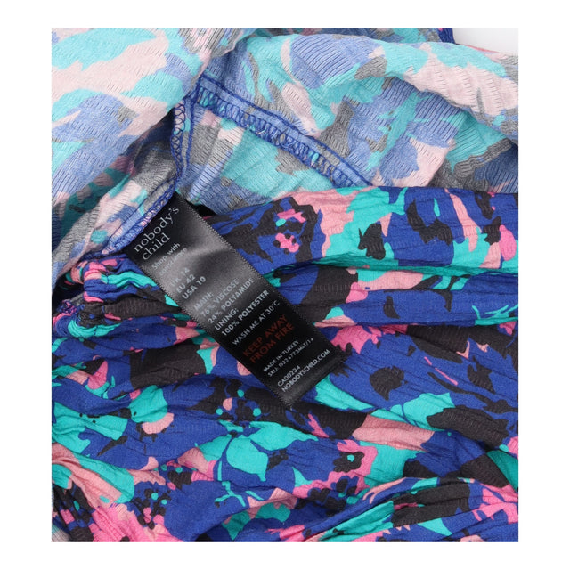 Midi Dress Floral Printed V Neck Tie Back