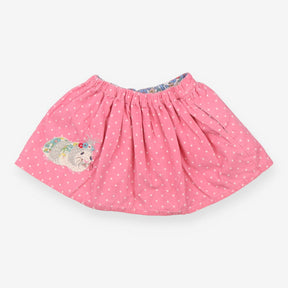 Skirt pink cord white spots guinea pigs
