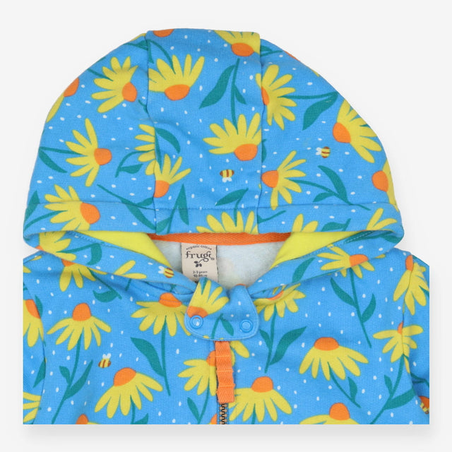 Snugglesuit blue with yellow flowers & bees