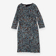 Dress blue and orange abstract
