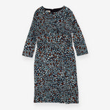 Dress blue and orange abstract