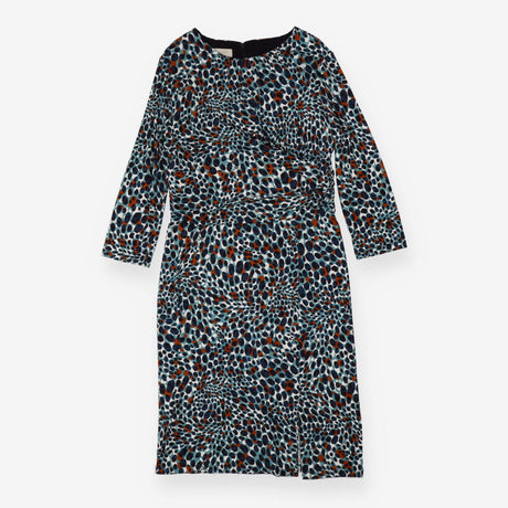 Dress blue and orange abstract