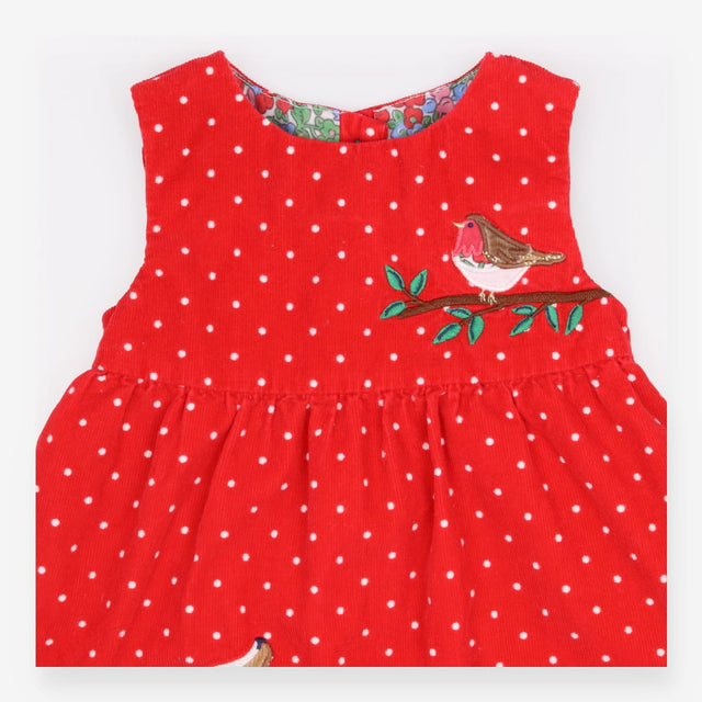 Dress red cord festive robin and deer