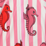 Swimsuit Pink Stripe Seahorse 