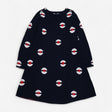Sweater Dress Navy Patterned Balls