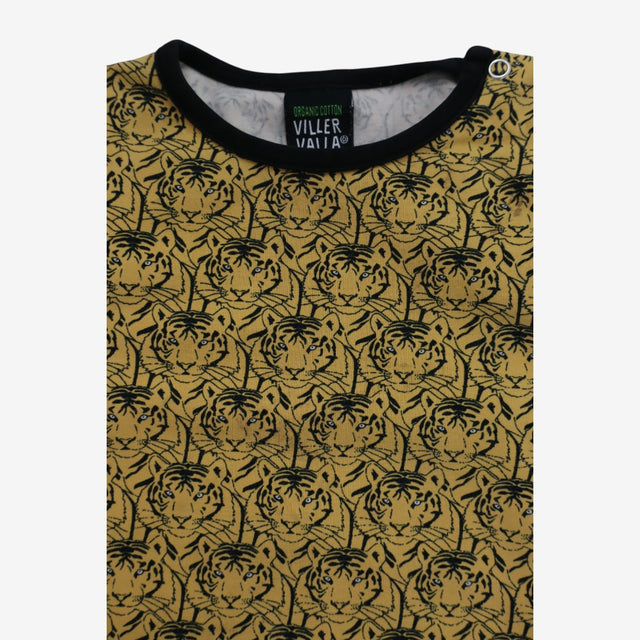 Top Long Sleeve Yellow Tiger Print