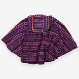 Fleece Poncho Pink and Purple with Flowers and Hea