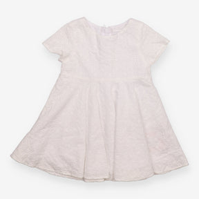 Dress White with an all-over Broderie Anglaise