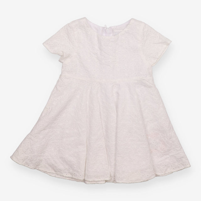 Dress White with an all-over Broderie Anglaise