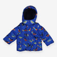 Blue puffer coat super animals