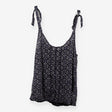 Navy Green Geometric Ornamental Print Strappy Top