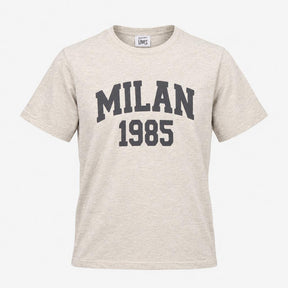 Grey Marl Tee Shirt ''Milan 1985''