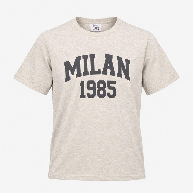 Grey Marl Tee Shirt ''Milan 1985''