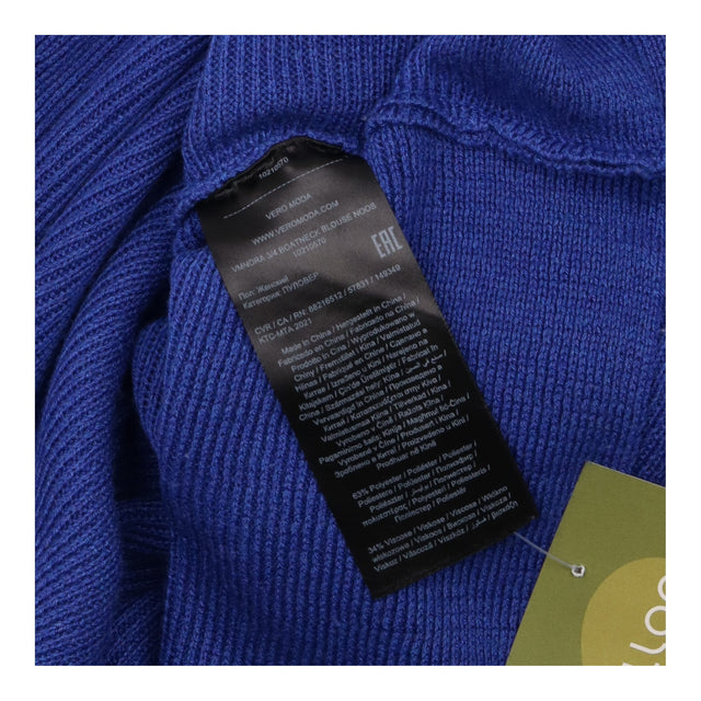 Jumper VMNORA 3/4 Sleeve Boatneck Fine Knit Cobalt
