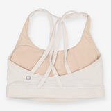 Lululemon White and Nude Sports Bra