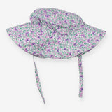 Sunhat purple butterflies with tie