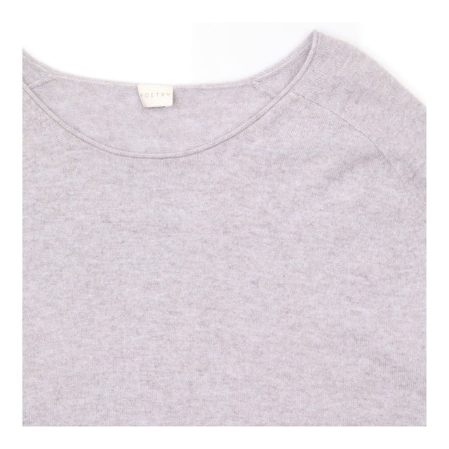 Tunic Jumper Grey Pure Cashmere Longline Side Butt