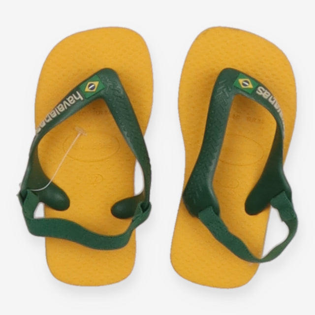 Havaianas flip flop green yellow sole