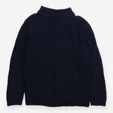Navy Zip up Knit Cardigan
