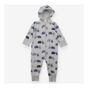 Grey Elephants Hooded Sleepsuit 