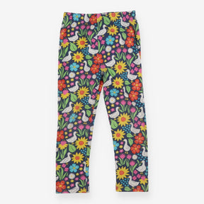 Libby Leggings Navy Floral Ducks
