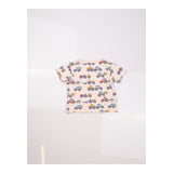Tee Cream with Farm Vehicles Print and Pocket