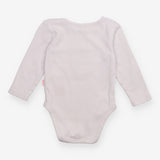 Bodysuit white LS floral pear
