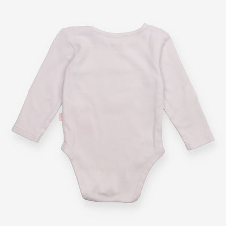 Bodysuit white LS floral pear