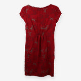 Red horses cross stitch dress