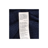 Blue Boatneck Chevron Knit Sweater Soft Textured J