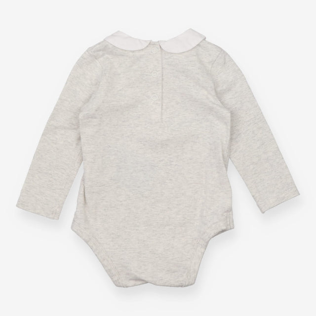 Grey Collared Bodysuit 