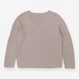 Moss Stitch Knit Sweater | Light Grey