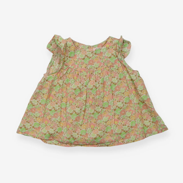 Yellow and Green Floral Tunic