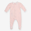 Sleepsuit collared pink bunny