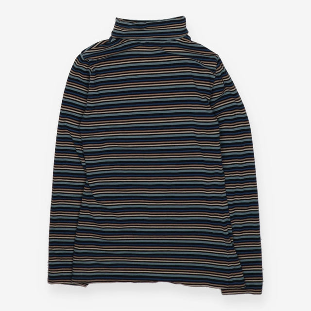 Top blue stripe roll neck