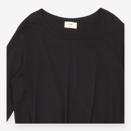 Dress Black Jersey Long Sleeve Midi