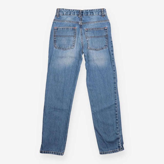 Jeans mid colour stripe waist lining