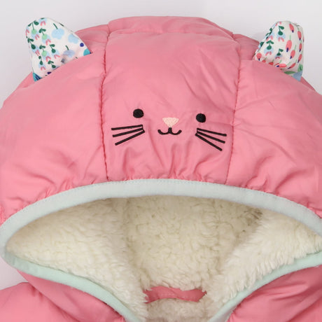 Pink Puffer Coat with Teddy Lining