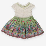 Dress Green Bunny Meadow with Tulle Collar
