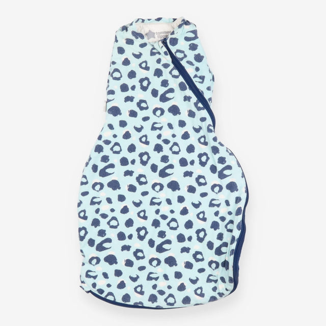 Swaddle Sleeping Bag Blue Leopard Print 2.5 tog