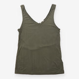 Vest Top Scoop Neck Bamboo Khaki Green