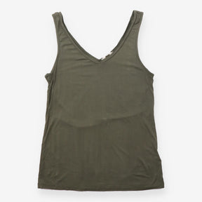 Vest Top Scoop Neck Bamboo Khaki Green