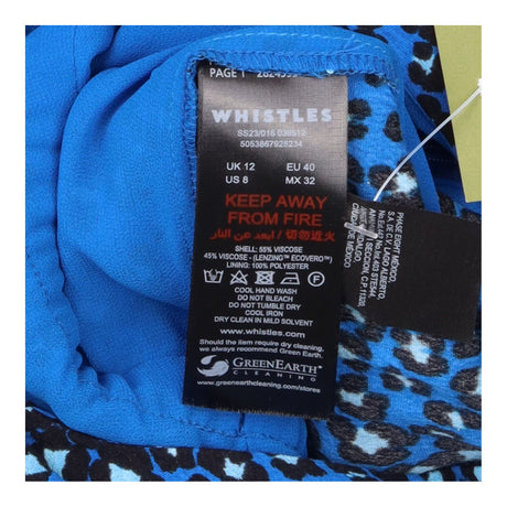Jumpsuit Animal Print Short Sleeve Blue