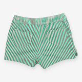 Shorts green white striped