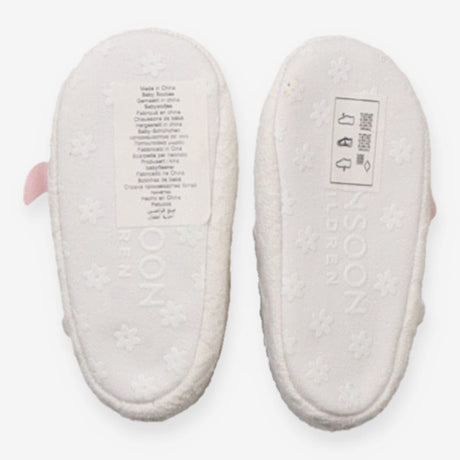 Shoes baby white with pink butterflies
